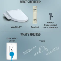 TOTO WASHLET KC2 Electronic Bidet Toilet Seat with Heated Seat and SoftClose Lid, Round, Cotton White, Plastic, SW3023#01