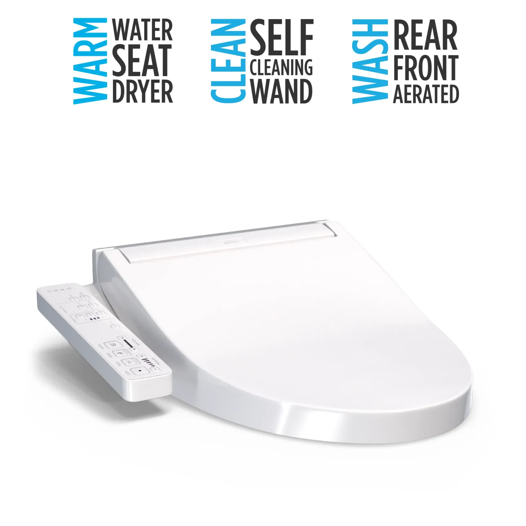 TOTO WASHLET KC2 Electronic Bidet Toilet Seat with Heated Seat and SoftClose Lid, Round, Cotton White, Plastic, SW3023#01