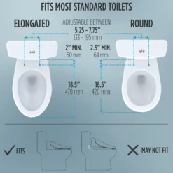 TOTO WASHLET KC2 Electronic Bidet Toilet Seat with Heated Seat and SoftClose Lid, Elongated, Cotton White, Plastic, SW3024#01