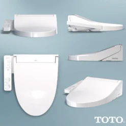 TOTO WASHLET KC2 Electronic Bidet Toilet Seat with Heated Seat and SoftClose Lid, Elongated, Cotton White, Plastic, SW3024#01