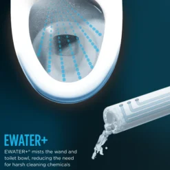 TOTO WASHLET+ Legato One-Piece Elongated 1.28 GPF Toilet with Auto Flush S7A Contemporary Bidet Seat, Cotton White, Vitreous China|Plastic, MW6244736CEFGA#01