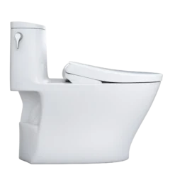 TOTO WASHLET+ Nexus 1G One-Piece Elongated 1.0 GPF Toilet with Auto Flush S7A Contemporary Bidet Seat, Cotton White, Vitreous China|Plastic, MW6424736CUFGA#01