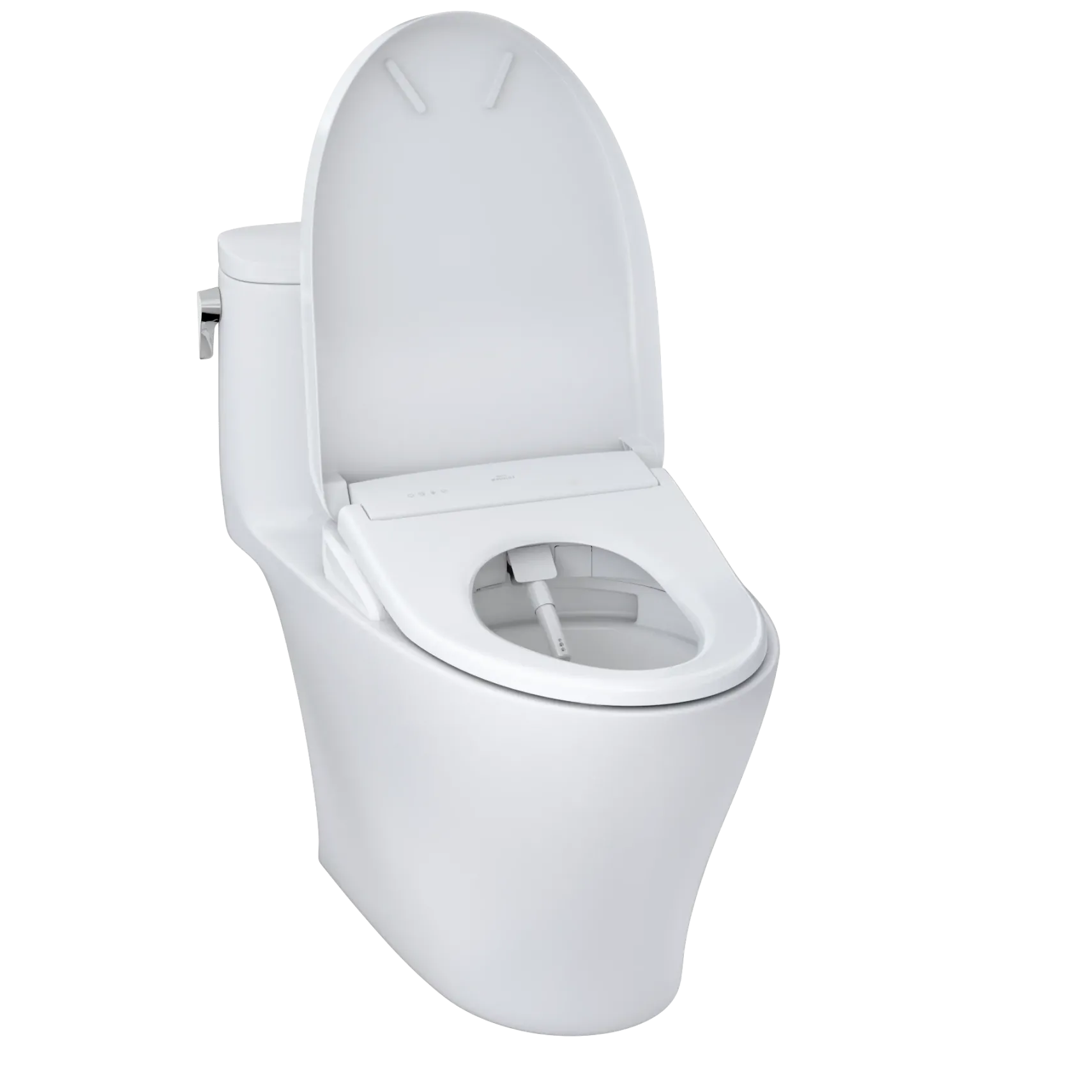 TOTO WASHLET+ Nexus 1G One-Piece Elongated 1.0 GPF Toilet with Auto Flush S7 Contemporary Bidet Seat, Cotton White, Vitreous China|Plastic, MW6424726CUFGA#01