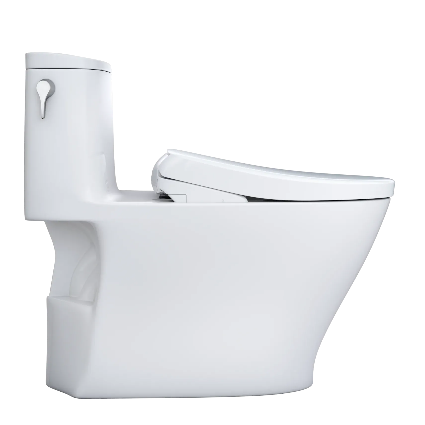 TOTO WASHLET+ Nexus 1G One-Piece Elongated 1.0 GPF Toilet with Auto Flush S7 Contemporary Bidet Seat, Cotton White, Vitreous China|Plastic, MW6424726CUFGA#01