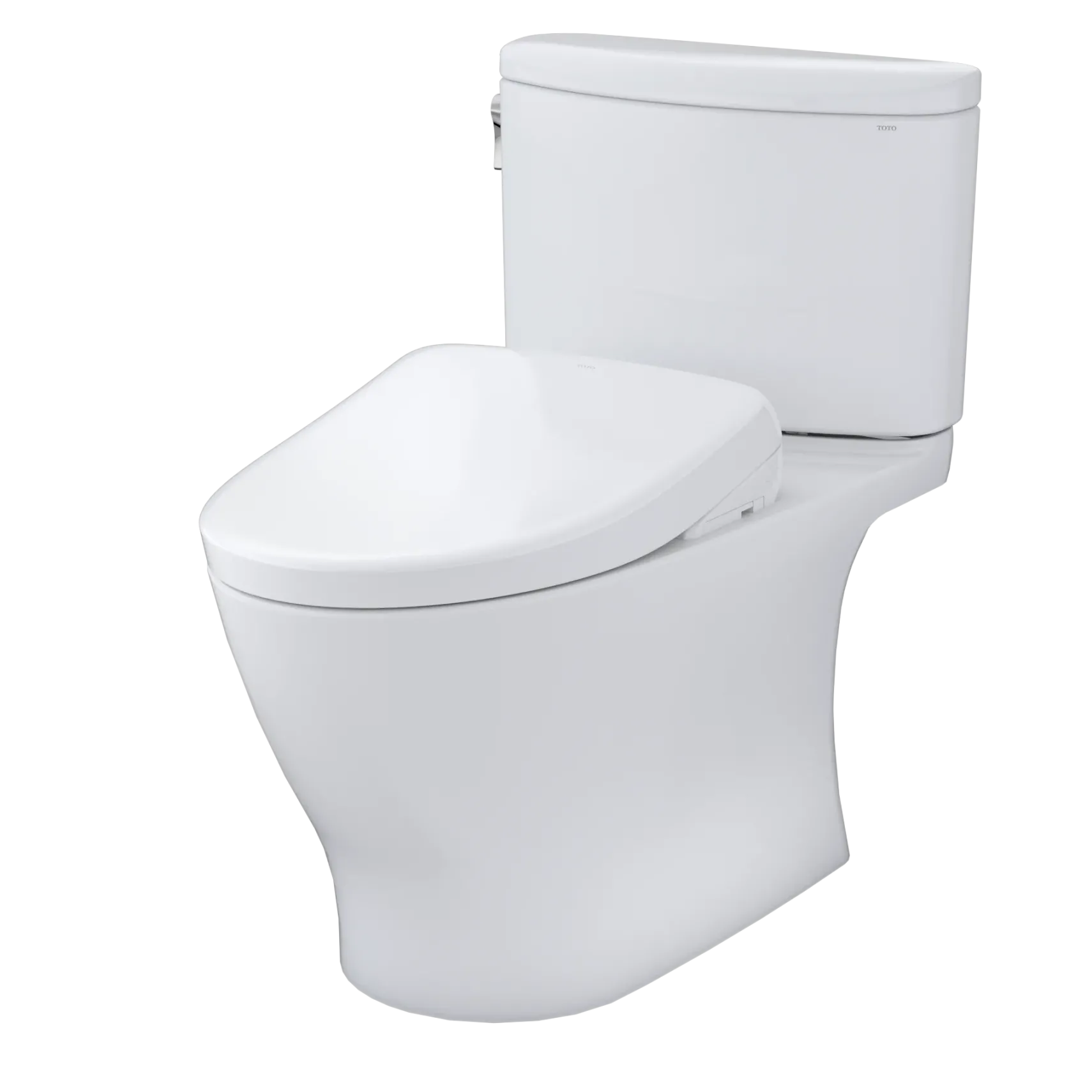 TOTO WASHLET+ Nexus 1G Two-Piece Elongated 1.0 GPF Toilet with Auto Flush S7A Contemporary Bidet Seat, Cotton White, Vitreous China|Plastic, MW4424736CUFGA#01