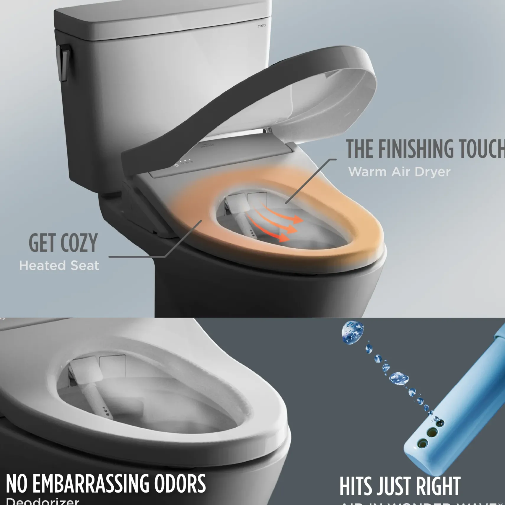 TOTO WASHLET+ Nexus 1G Two-Piece Elongated 1.0 GPF Toilet with Auto Flush S7A Contemporary Bidet Seat, Cotton White, Vitreous China|Plastic, MW4424736CUFGA#01