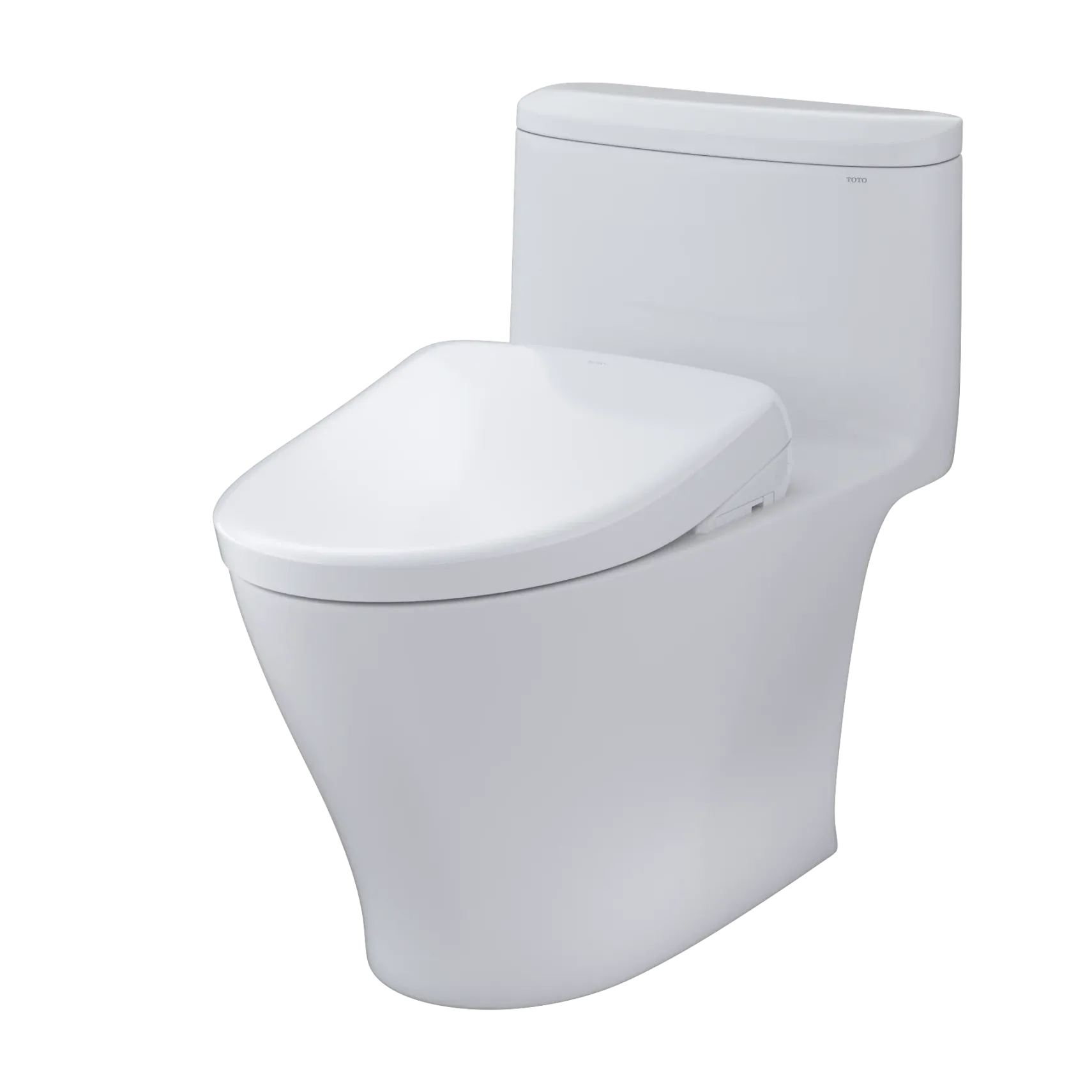 TOTO WASHLET+ Nexus One-Piece Elongated 1.28 GPF Toilet with S7A Contemporary Bidet Seat, Cotton White, Vitreous China|Plastic, MW6424736CEFG#01