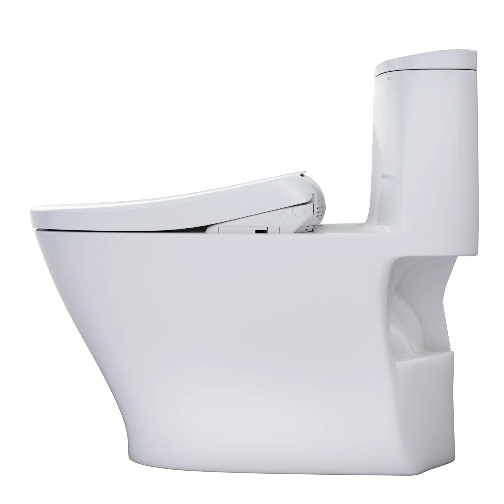 TOTO WASHLET+ Nexus One-Piece Elongated 1.28 GPF Toilet with S7A Contemporary Bidet Seat, Cotton White, Vitreous China|Plastic, MW6424736CEFG#01