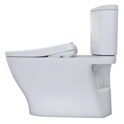 TOTO WASHLET+ Nexus Two-Piece Elongated 1.28 GPF Toilet with S7A Contemporary Bidet Seat, Cotton White, Vitreous China|Plastic, MW4424736CEFG#01