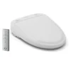 TOTO WASHLET S300e Electronic Bidet Toilet Seat with EWATER+ Cleansing, Round, Cotton White, Plastic, SW573#01