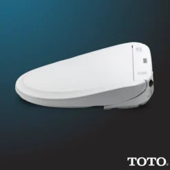 TOTO WASHLET S300e Electronic Bidet Toilet Seat with EWATER+ Cleansing, Round, Cotton White, Plastic, SW573#01