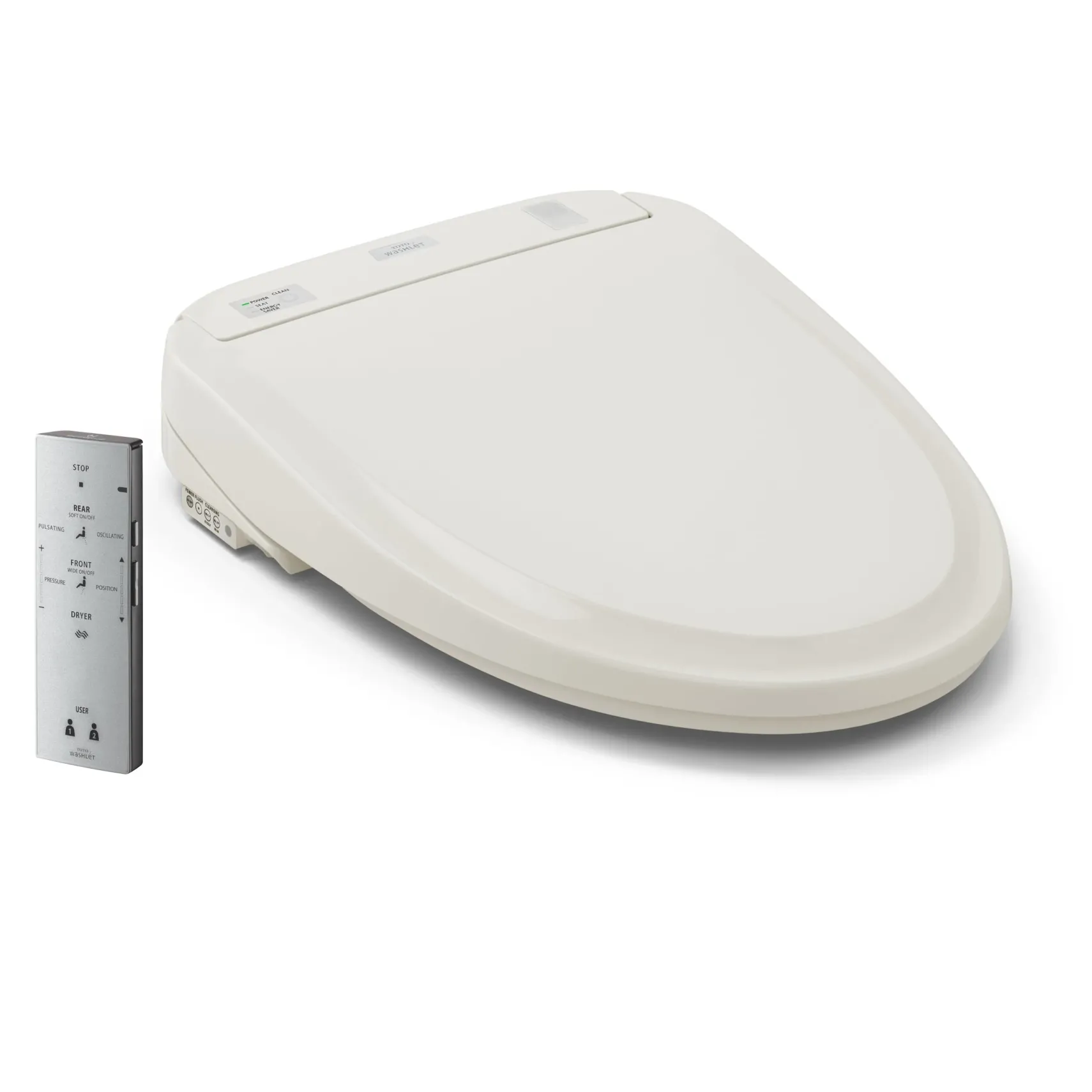 TOTO WASHLET S300e Electronic Bidet Toilet Seat with EWATER+ Cleansing, Round, Sedona Beige, Plastic, SW573#12