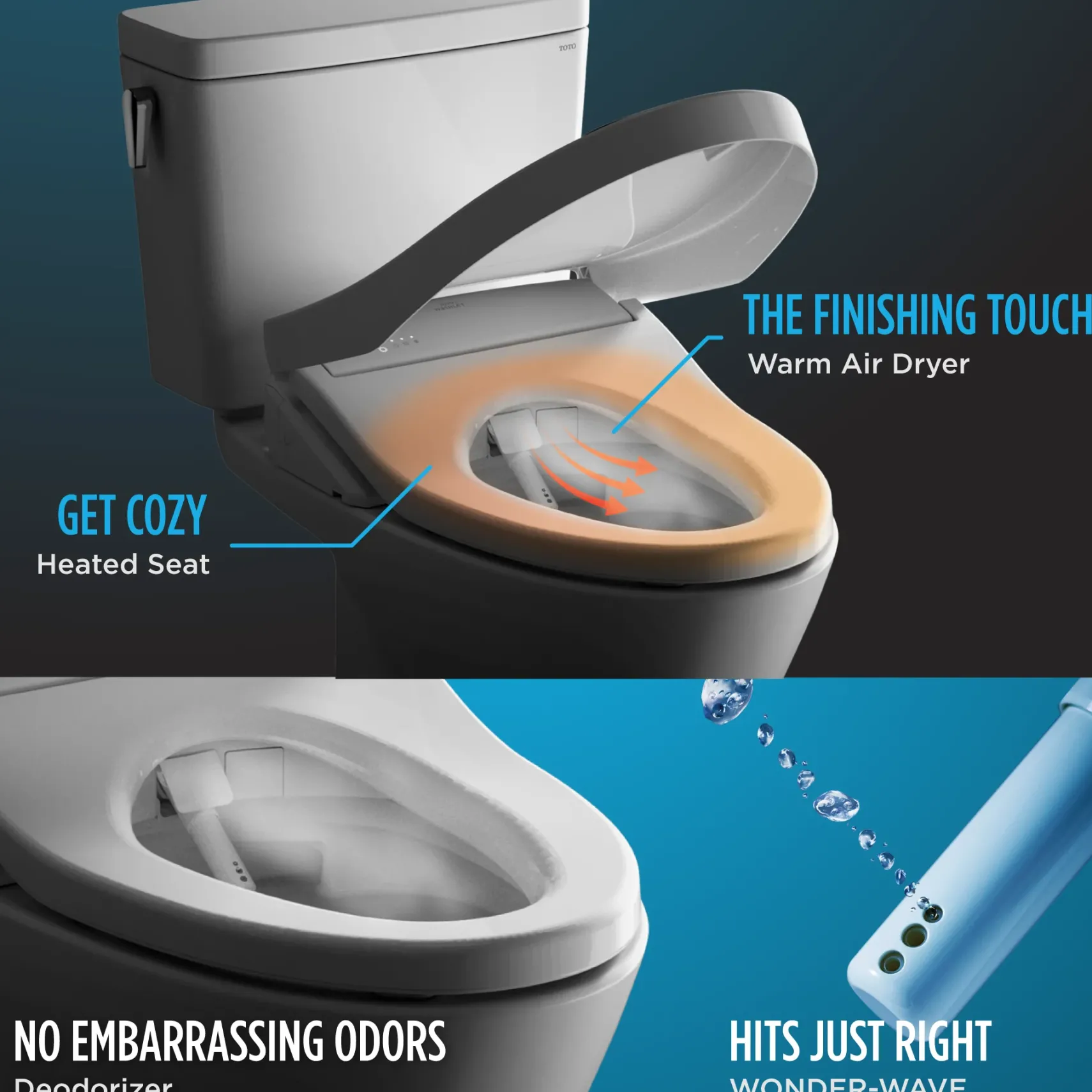 TOTO WASHLET S300e Electronic Bidet Toilet Seat with EWATER+ Cleansing, Round, Sedona Beige, Plastic, SW573#12