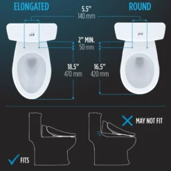 TOTO WASHLET S300e Electronic Bidet Toilet Seat with EWATER+ Cleansing, Round, Sedona Beige, Plastic, SW573#12