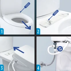 TOTO WASHLET S350e Electronic Bidet Toilet Seat with Auto Open and Close and EWATER+ Cleansing, Round, Cotton White, Plastic, SW583#01