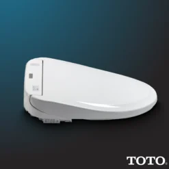 TOTO WASHLET S350e Electronic Bidet Toilet Seat with Auto Open and Close and EWATER+ Cleansing, Round, Cotton White, Plastic, SW583#01
