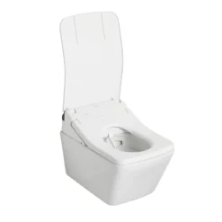 TOTO WASHLET+ SP Wall-Hung Square-Shape Toilet with SX Bidet Seat and DuoFit In-Wall 1.28 and 0.9 GPF Dual-Flush Tank System, Matter Silver, Vitreous China|Steel|Plastic, Matte Silver, CWT4494049CMFG#MS