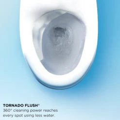 TOTO WASHLET+ Supreme II One-Piece Elongated 1.28 GPF Toilet and WASHLET+ C2 Bidet Seat, Cotton White, Vitreous China|Plastic, MW6343074CEFG#01