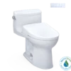 TOTO WASHLET+ Supreme II One-Piece Elongated 1.28 GPF Toilet and WASHLET+ S7 Contemporary Bidet Seat, Cotton White, Vitreous China|Plastic, MW6344726CEFG#01