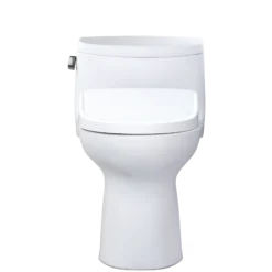 TOTO WASHLET+ Supreme II One-Piece Elongated 1.28 GPF Toilet and WASHLET+ S7 Contemporary Bidet Seat, Cotton White, Vitreous China|Plastic, MW6344726CEFG#01
