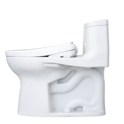 TOTO WASHLET+ Supreme II One-Piece Elongated 1.28 GPF Toilet and WASHLET+ S7 Contemporary Bidet Seat, Cotton White, Vitreous China|Plastic, MW6344726CEFG#01