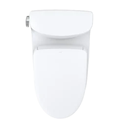 TOTO WASHLET+ Supreme II One-Piece Elongated 1.28 GPF Toilet and WASHLET+ S7 Contemporary Bidet Seat, Cotton White, Vitreous China|Plastic, MW6344726CEFG#01