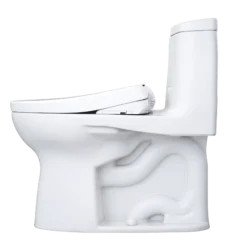 TOTO WASHLET+ UltraMax II 1G One-Piece Elongated 1.0 GPF Toilet with Auto Flush WASHLET+ S7A Contemporary Bidet Seat, Cotton White, Vitreous China|Plastic, MW6044736CUFGA#01