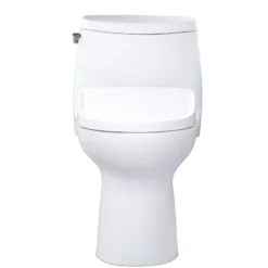 TOTO WASHLET+ UltraMax II 1G One-Piece Elongated 1.0 GPF Toilet and WASHLET+ S7A Contemporary Bidet Seat, Cotton White, Vitreous China|Plastic, MW6044736CUFG#01