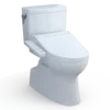 TOTO WASHLET+ Vespin II 1G Two-Piece Elongated 1.0 GPF Toilet and WASHLET+ C2 Bidet Seat, Cotton White, Vitreous China|Plastic, MW4743074CUFG#01