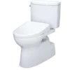TOTO WASHLET+ Vespin II Two-Piece Elongated 1.28 GPF Toilet and WASHLET+ S7 Contemporary Bidet Seat, Cotton White, Vitreous China|Plastic, MW4744726CEFG#01