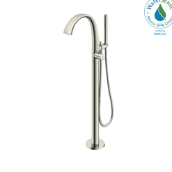 TOTO ZN Single-Handle Freestanding Tub Filler Faucet with 1.75 GPM Handshower, Brushed Nickel, Brass, TBP01301U#BN