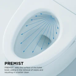 TOTOWASHLET+ Aimes One-Piece Elongated 1.28 GPF Toilet and WASHLET C5 Bidet Seat, Cotton White, Vitreous China|Plastic, MW6263084CEFG#01