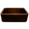 Whitehaus 25" Copper Farmhouse Apron Sink, WH2519COFC-OBS