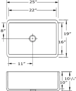 Whitehaus 25" Copper Farmhouse Apron Sink, WH2519COFC-OBS