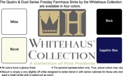 Whitehaus 20" Fireclay Farmhouse Sink, Reversible, Black, WHFLRPL2018