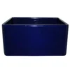 Whitehaus 20" Fireclay Farmhouse Apron Sink, Reversible, Blue, WHFLPLN2018