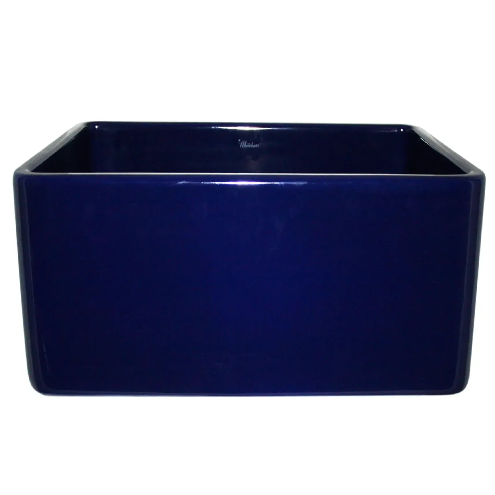 Whitehaus 20" Fireclay Farmhouse Apron Sink, Reversible, Blue, WHFLPLN2018