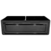 Whitehaus 33" Fireclay Farmhouse Apron Sink, Reversible, Black, WHFLRPL3318