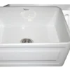 Whitehaus 24" Fireclay Farmhouse Apron Sink, White, WHFLRPL2418