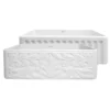 Whitehaus 30" Fireclay Farmhouse Sink, Single Bowl, White, WHFLGO3018