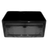 Whitehaus 24" Fireclay Single Bowl Farmhouse Apron Sink, Reversible, Black, WHFLCON2418