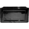 Whitehaus 20" Fireclay Single Bowl Farmhouse Apron Sink, Reversible, Black, WHFLCON2018