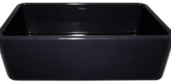 Whitehaus 36" Fireclay Single Bowl Farmhouse Apron Sink, Black, WH3618