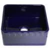 Whitehaus 20" Fireclay Single Bowl Farmhouse Apron Sink, Reversible, Blue, WHFLATN2018