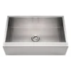 Whitehaus 33" Stainless Steel Single Bowl Farmhouse Apron Sink, 16 Gauge, WHNCMAP3321